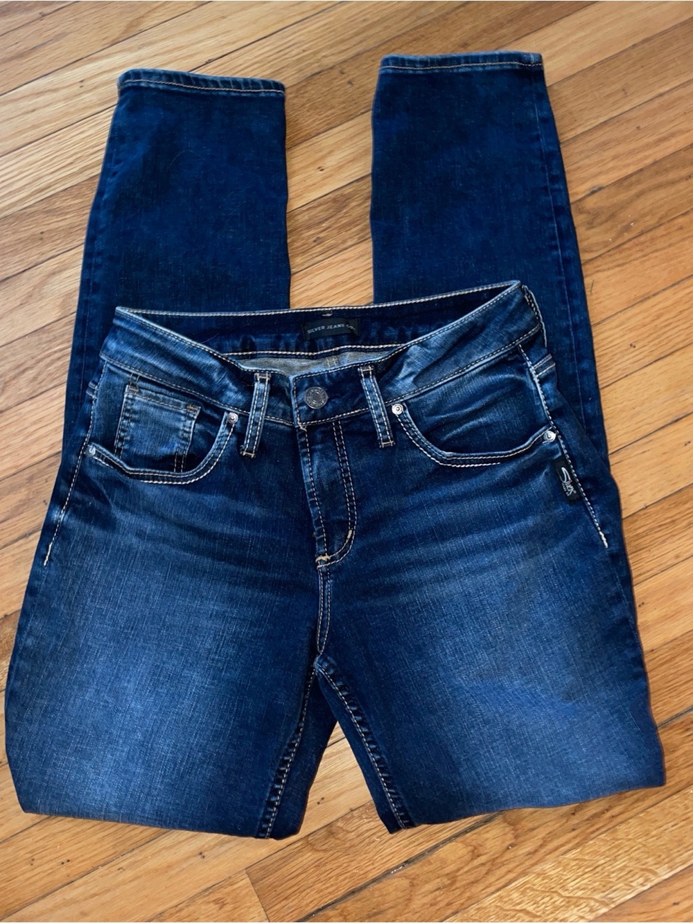 Silver Jeans Dark Blue Skinny Stretch Jeans